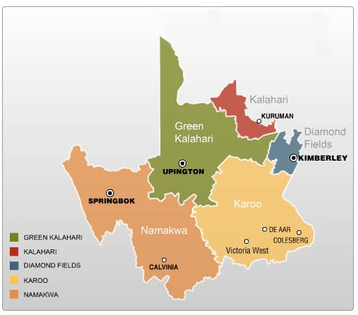 The regions of the Northern Cape